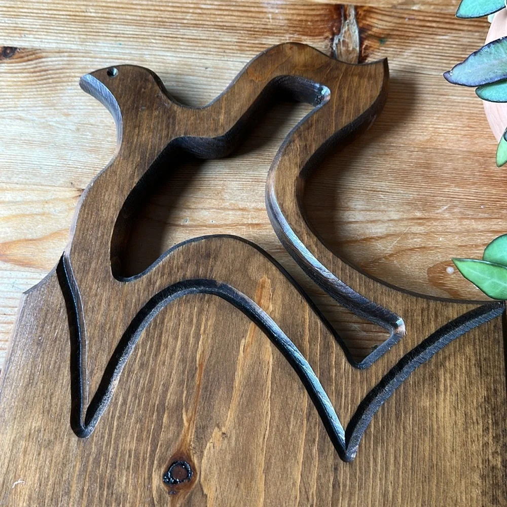 Vintage Wooden Dove Shelf